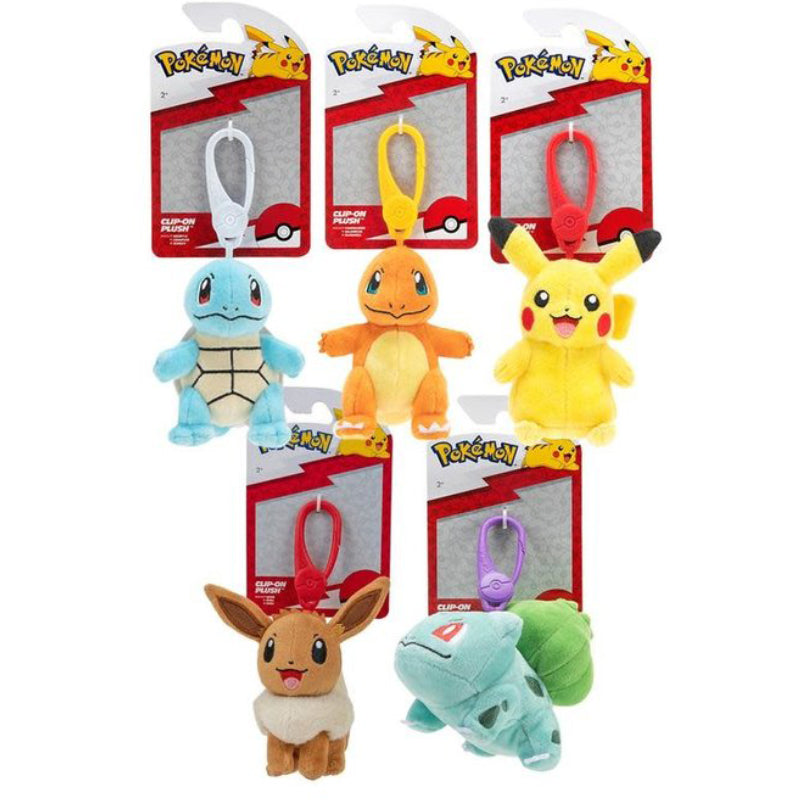 Peluche Pokemon : Clip-On Assortiment, 5-7cm